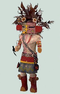 Katchina hopi. Poupe de protection mais qui permet aussi aux enfants d'intgrer des symboles culturels.