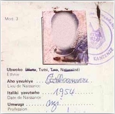 carte d'identit belge - rwandaise