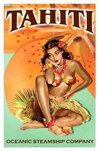 Affiche sur Tahiti